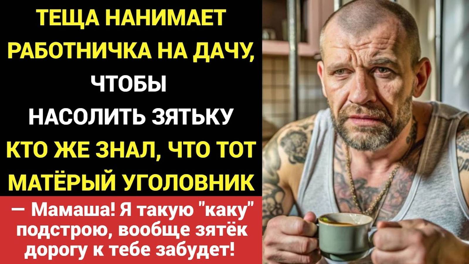 Истории из жизни. Глупая теща нанимает работничка УГОЛОВНИКА на дачу чтобы НАСОЛИТЬ зятьку!