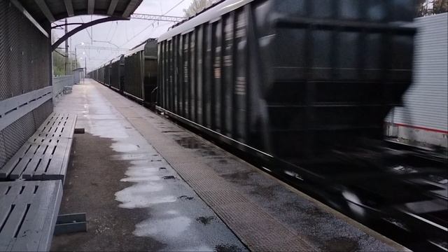 16 мая 2025 г. Электровоз Синара 2ЭС6-1544 с Грузовым поездом Понтонная