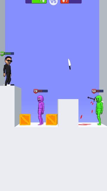 Битва человечков lvl636  Агент Шмидт  и джидайский меч в игре Who dies first