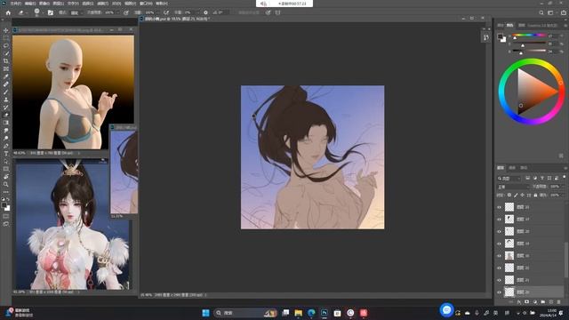 42. W6-女头2示范起稿二分