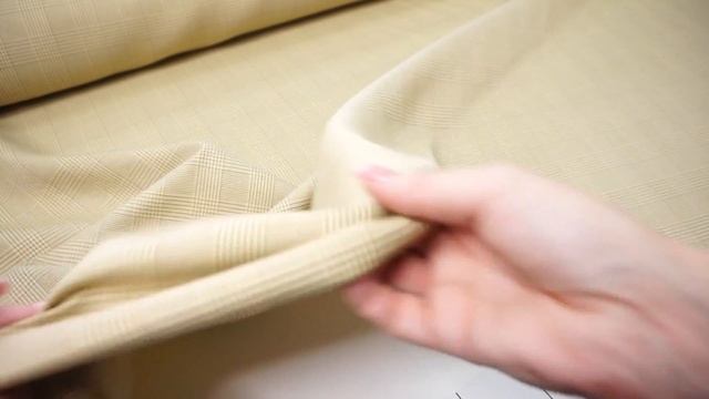 Хлопок бежевая  клетка 7132