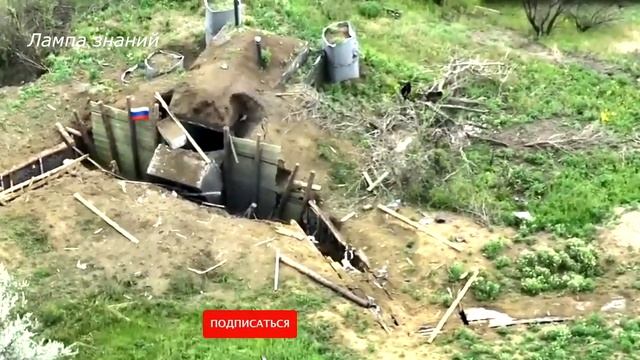 Штурм блиндажа Украины с помощью мин ТМ-62