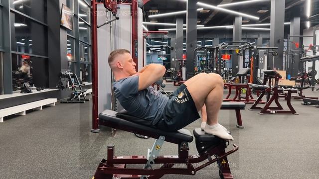Reverse Crunches on Decline Bench with Abmat (Скручивания на наклонной ска