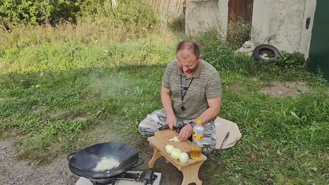 Обжиг саджа. Первое приготовление еды