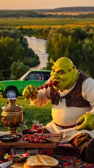 Шрэк на первомайских шашлыках