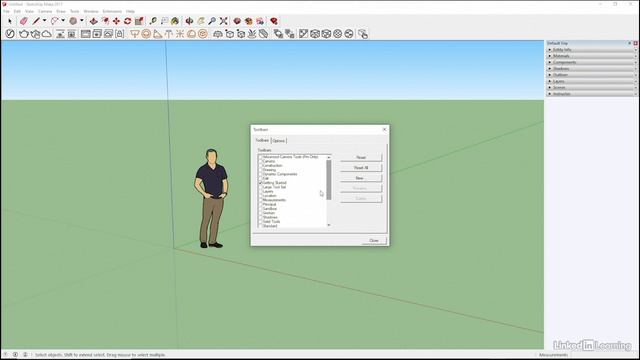 01 - Поиск инструментов V-Ray в пользовательском интерфейсе SketchUp