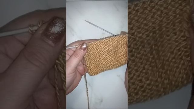 Вязание только лицевыми и изнаночными петлями Спицам?