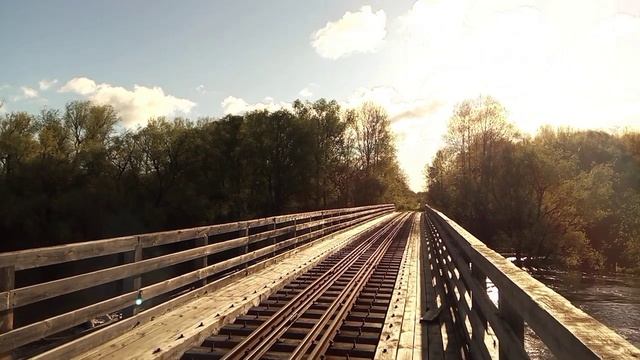 Утро 🌄 мост 🌉 Русская деревня 🚔 Река Тура