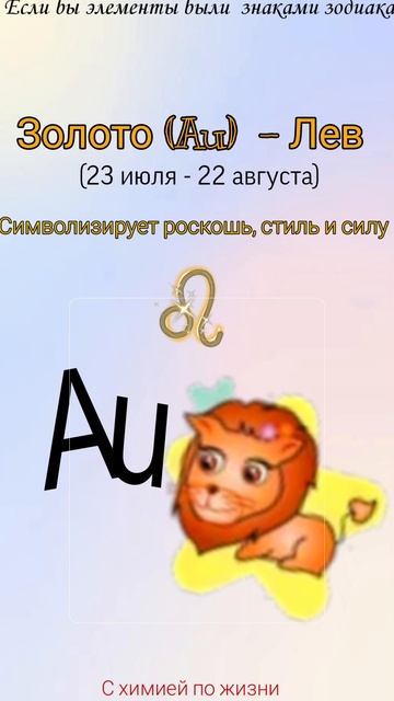 Химические элементы и знаки зодиака.