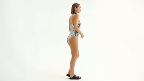 Купальник слитный женский MINAKU с принтом