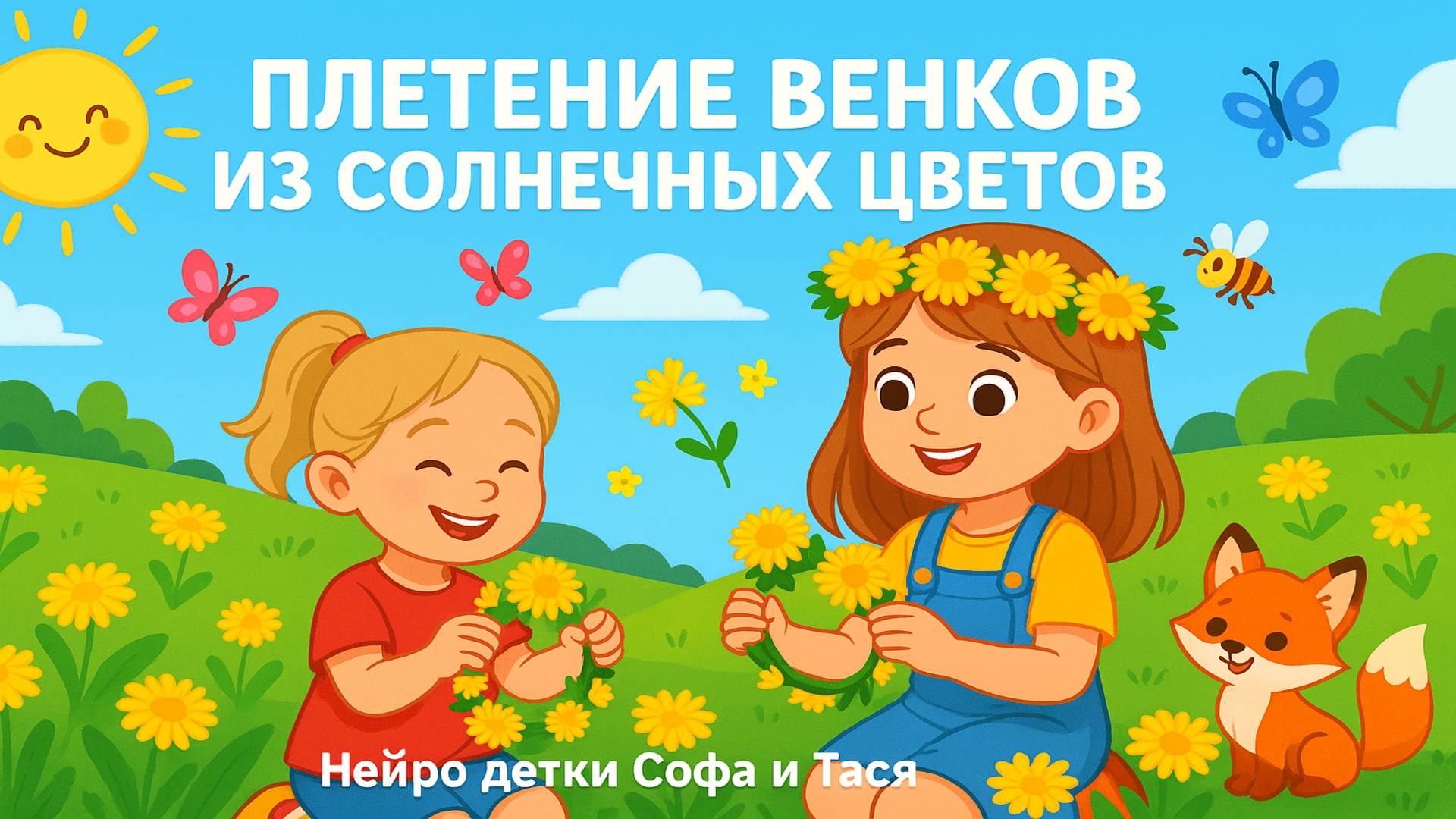 Плетение венков из солнечных цветов 🌼🌼🌼