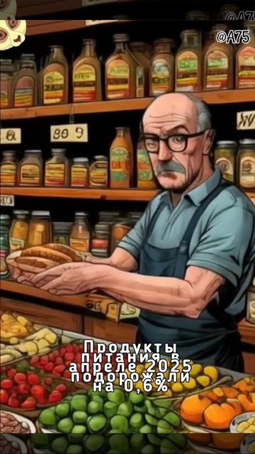 Продукты питания в апреле 2025 подорожали на 0,6%