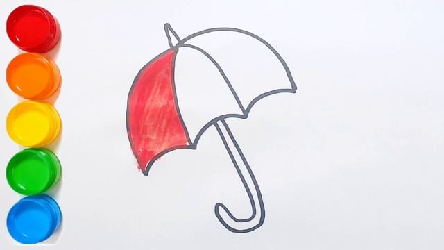 Bolalar uchun soyabon rasm chizish Draw an umbrella for kids Рисование зонт для д?