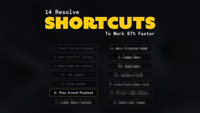 14 DaVinci Resolve Shortcuts That Make You 87- Faster