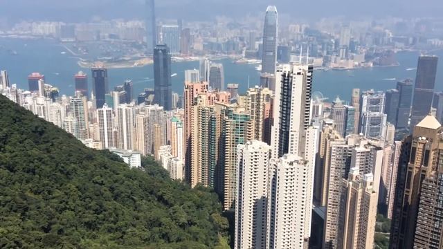 HongKong view. Вид на Гонконг с Пика Виктории