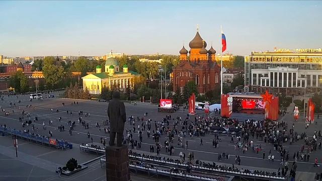 Площадь Ленина Тула. 09/05/2025. Вечером. Ч. 1
