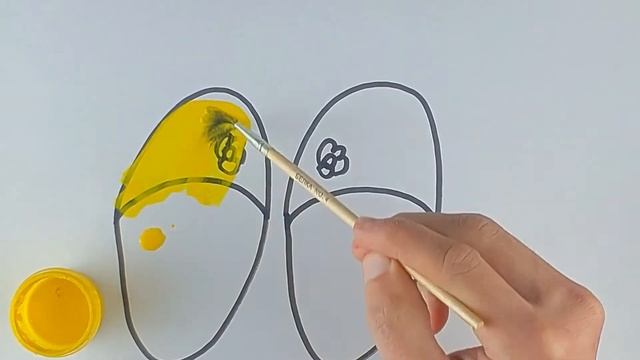 Bolalar uchun tapichka rasm chizish/Drawing a slipper for children/Рисуем тапочки дл