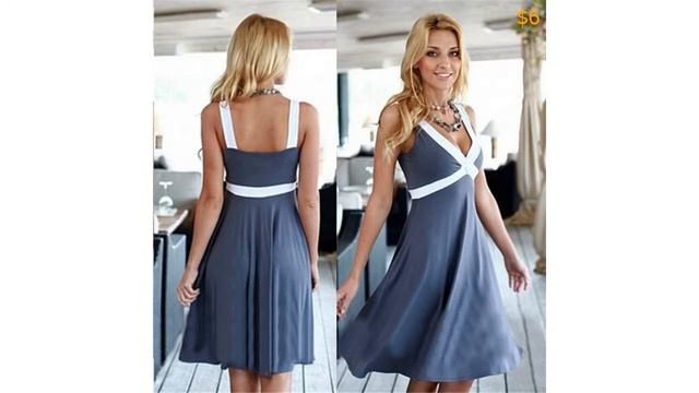 Одежда с AliExpress. Летнее модное женское платье с V образн
