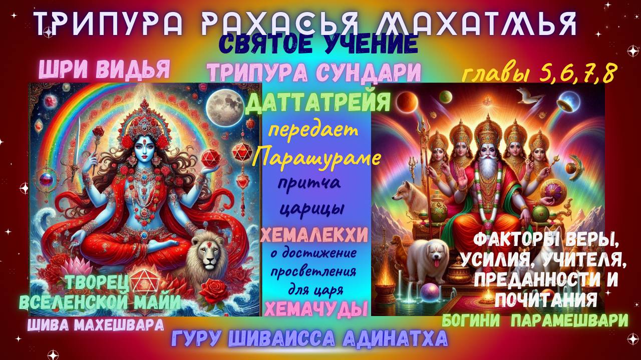 ТРИПУРА РАХАСЬЯ МАХАТМЬЯ главы 5,6,7,8 - Святое учение Шри Видья Трипура Сундари Даттатрейя