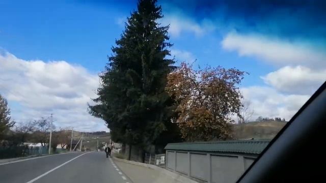 Дорога, Карпаты, перед нами гора Говерла.