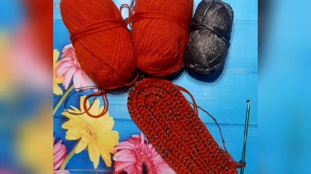 Небольшой отчет создания вязаных тапочек.🐱🐱🐱🦊