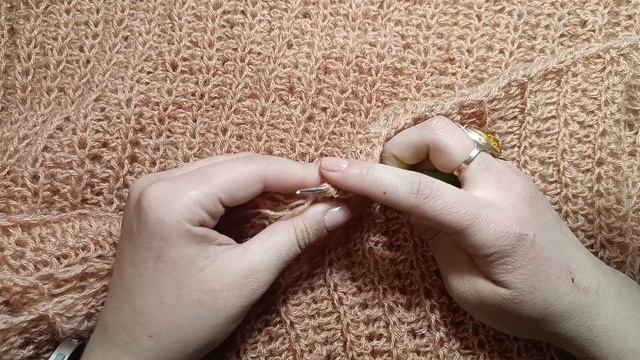 Свитер "Паутинка" крючком. МК часть 3.