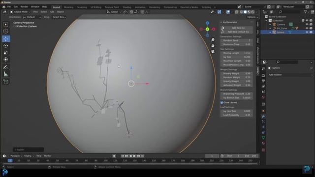 Встроенный IvyGen в Blender - Это ПРОСТО И БЫСТРО  Учебное пособие