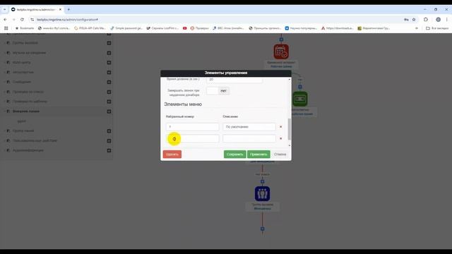 Схема настройки АТС Ringoline