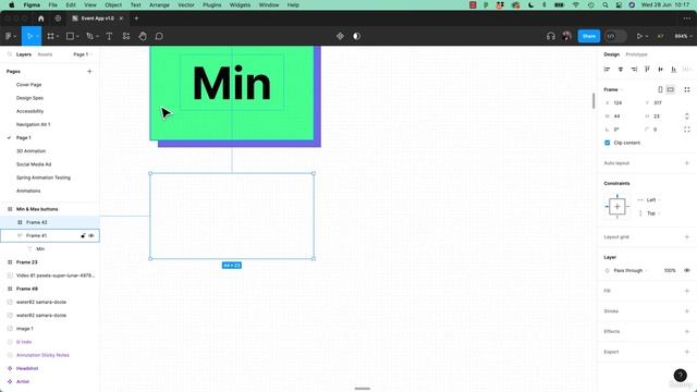 8_135. How to create a minimum width height button in Figma