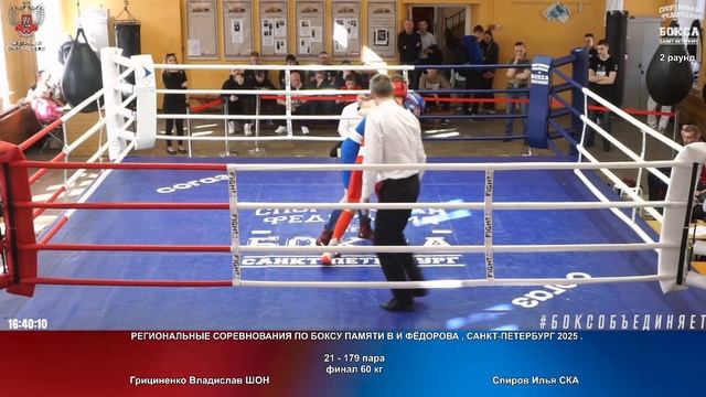 179 финал 60 кг Грициненко Владислав ШОН Спиров Илья СКА