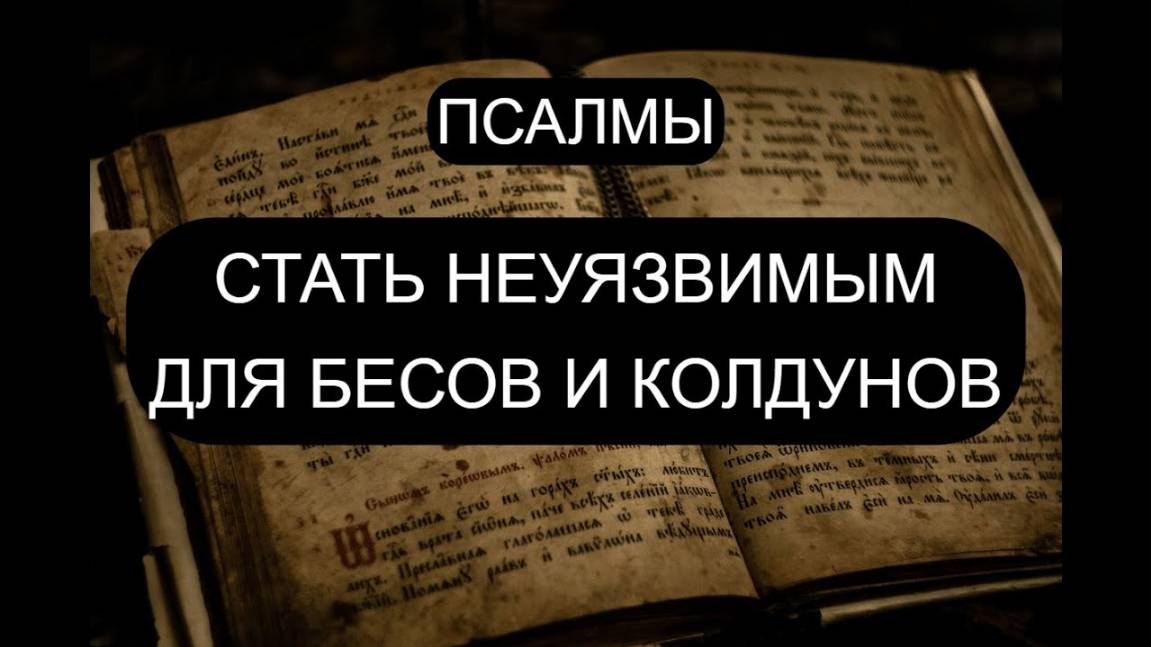 СТАТЬ НЕУЯЗВИМЫМ ДЛЯ БЕСОВ И КОЛДУНОВ. ВЫЧИТКА.  ПСАЛОМ 33, ПСАЛОМ 34, ПСАЛОМ 35