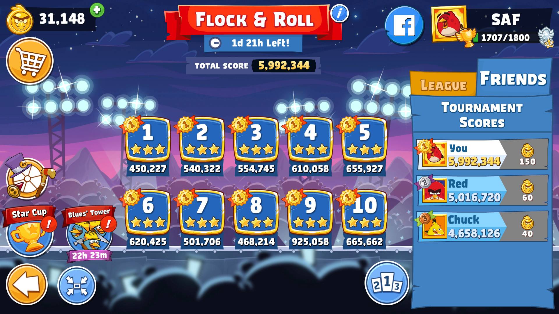Angry Birds Friends. Flock & Roll (17.05.2025). Все уровни 3 звезды. Прохождение от SAFa