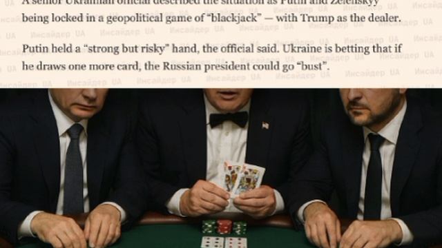 Высокопоставленный украинский чиновник заявил, что между Путиным и Зеленским идет игра в "блэкджек",