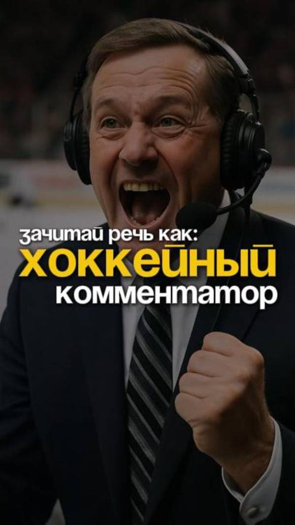 Выступи публично, как хоккейный комментатор