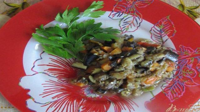 Баклажанная икра с лесными грибами