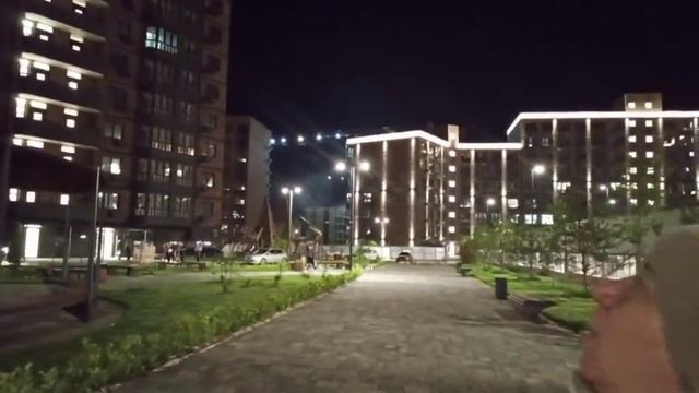 Майкоп. ЖК Яблоневый. Вид ночью.