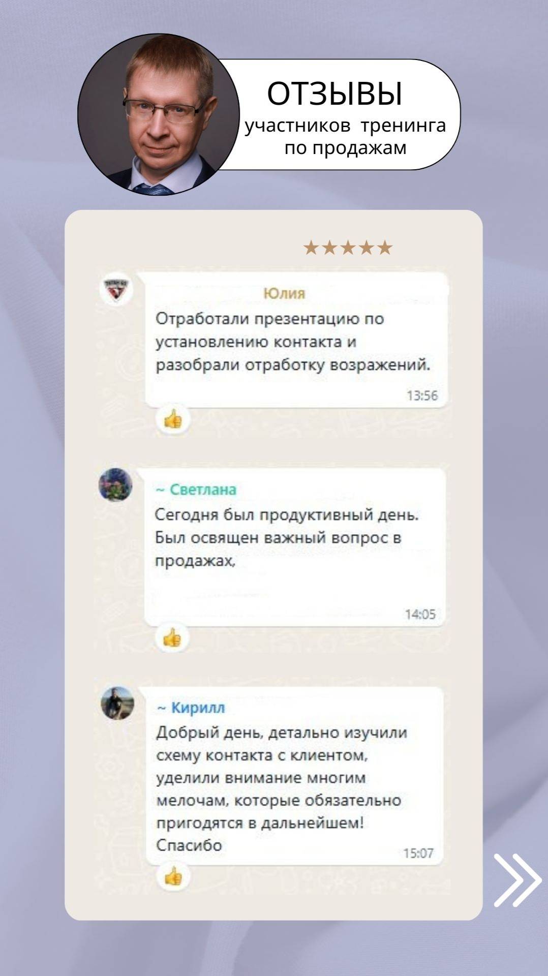 Отзыв о тренинге по продажам. Бизнес-тренер Красийчук Алексей.