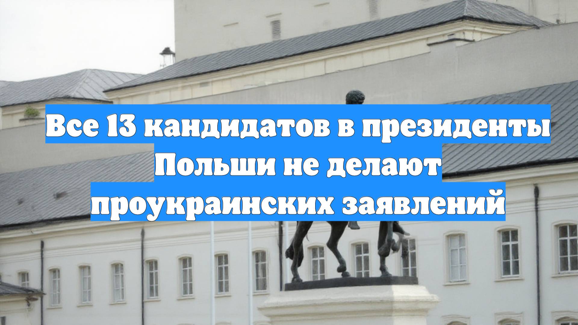 Все 13 кандидатов в президенты Польши не делают проукраинских заявлений