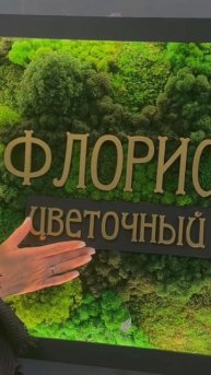 Логотип из стабилизированного мха