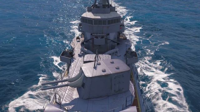巡洋艦 夕張の動画【001】_砲撃（Cruiser YUBARI 001/крейсер Юбари001_бомбардировка/巡洋艦 夕張_001_炮擊）
