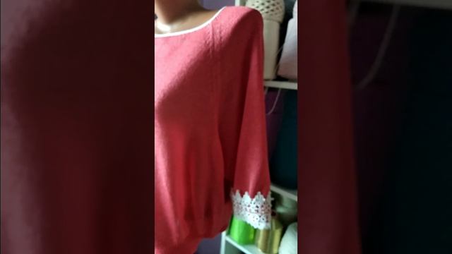 Летний джемпер с кружевом 🦋🌿🌸