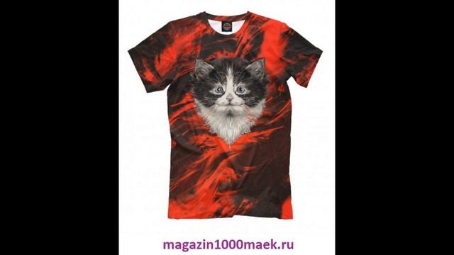 Кот в красках Мужская футболка