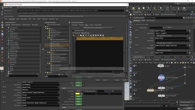 3. Преобразование оснастки в Houdini 19: Добавление элементов управления.