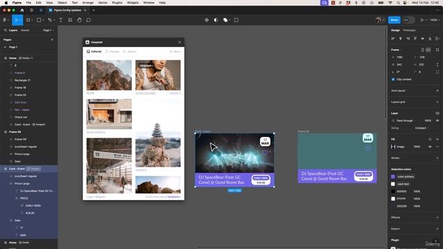 3_30. Bring in images using the unsplash plugin in Figma