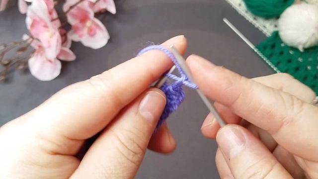 Ажурный узор спицами Сетка нежный и лёгкий в исполне?