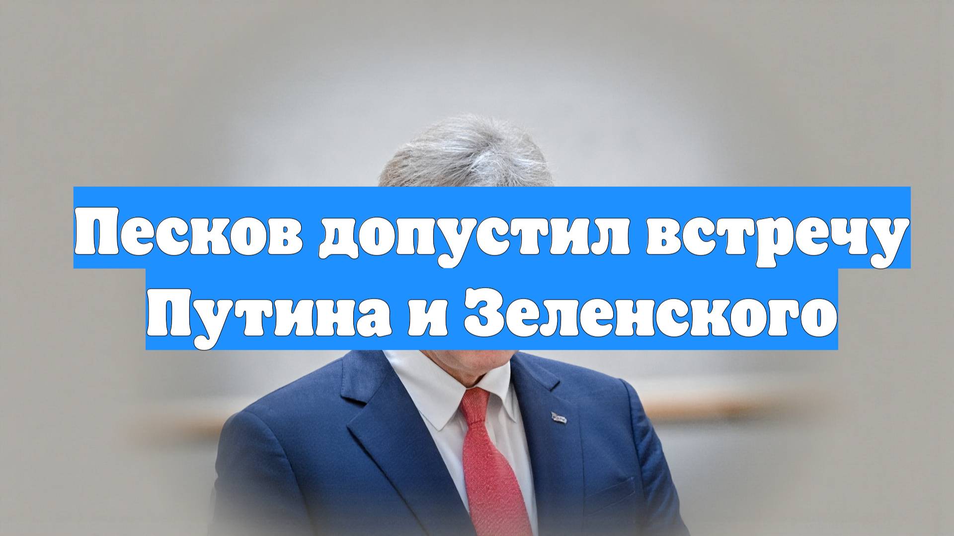 Песков допустил встречу Путина и Зеленского