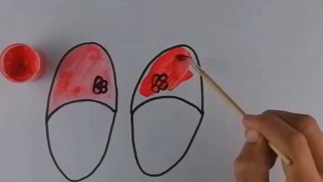 Bolalar uchun tapichka rasm chizish/Drawing a slipper for children/Рисуем тапочки дл