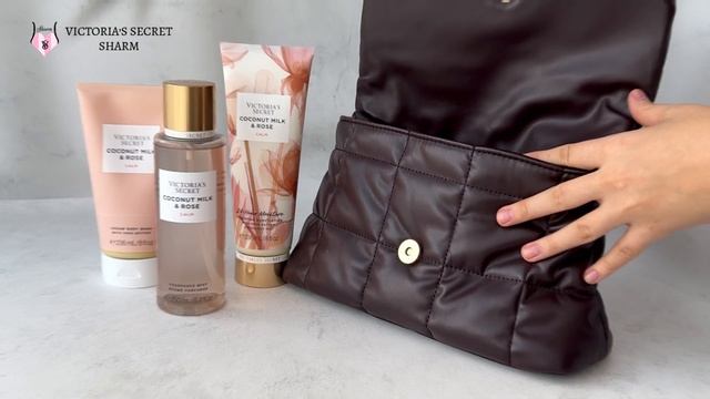 Косметичка Victoria's Secret Quilted Tote коричнева