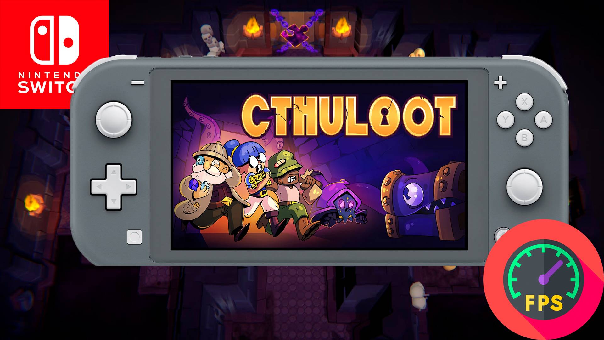 CTHULOOT Nintendo Switch Lite Gameplay - FPS Monitor