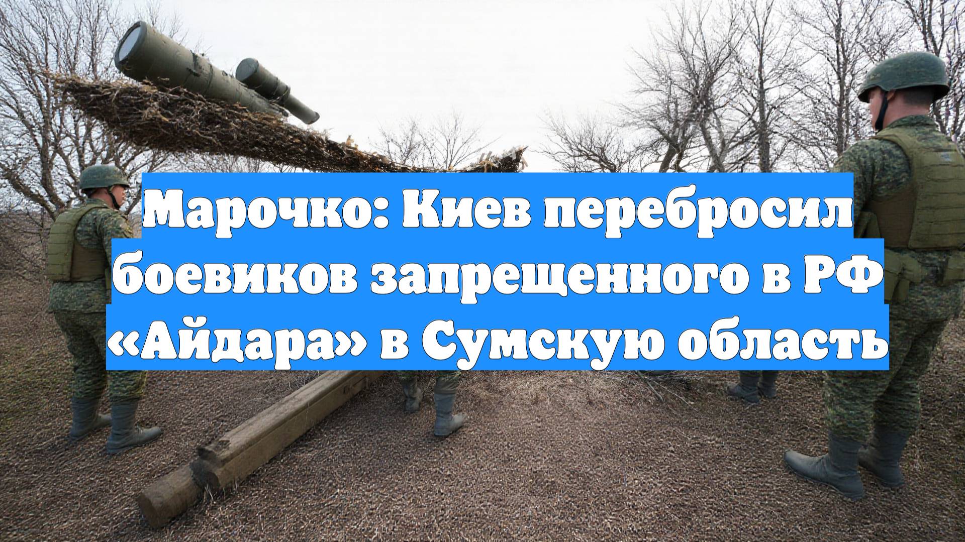 Марочко: Киев перебросил боевиков запрещенного в РФ «Айдара» в Сумскую область